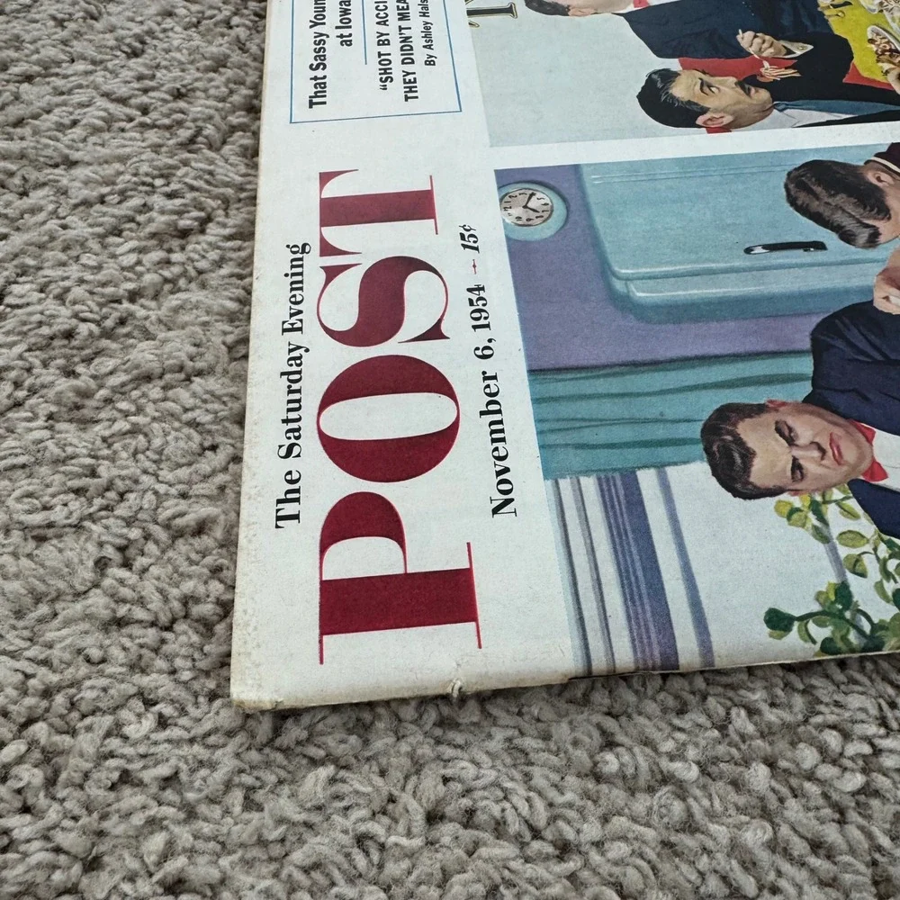 Saturday Evening Post Magazine November 6, 1954‎ Vintage Cover Art Collectible